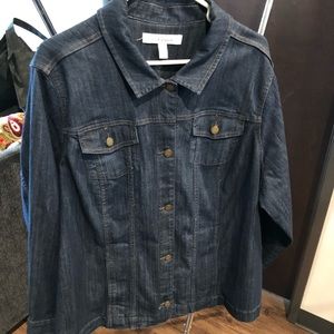 Croft & Barrow jean jacket blazer 2x